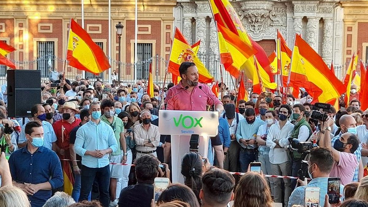 Abascal, este domingo frente al Palacio de San Telmo, sede de la Presidencia de la Junta