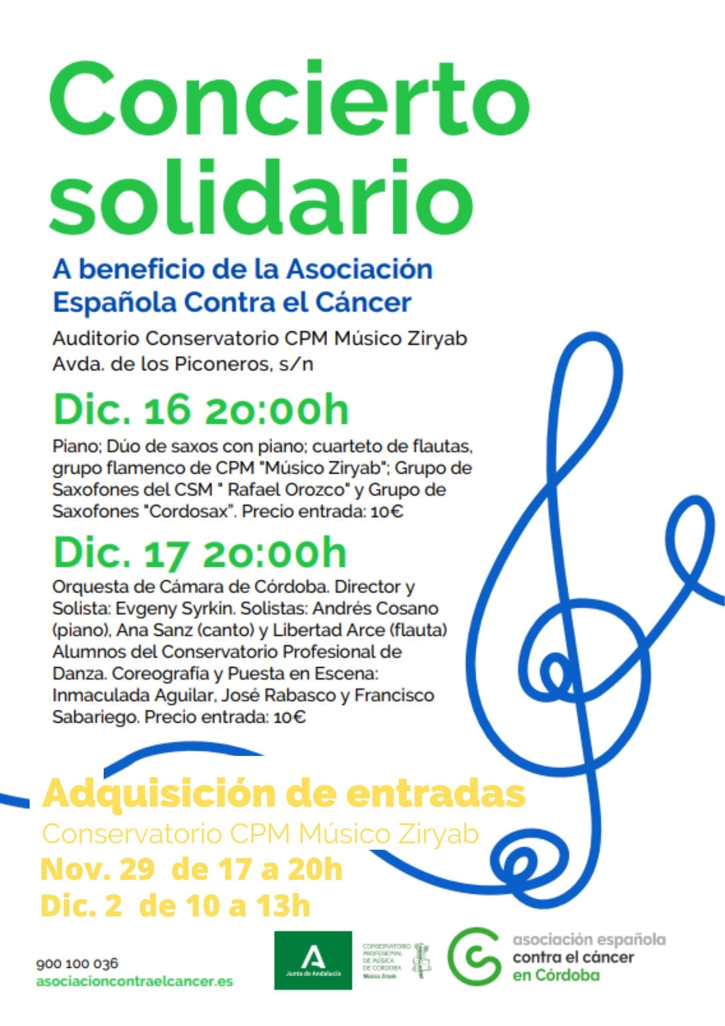 Cartel de los conciertos.