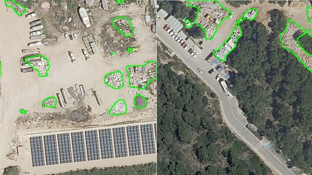 Las zonas boscosas adyacentes de las naves industriales, bajo el punto de mira.
