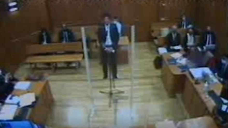 Luis Medina durante su declaración ante el juez este lunes 25 de abril