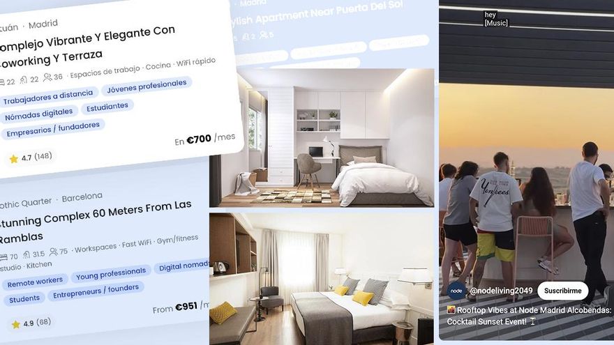 De despacho a habitaciones por 1.100 euros al mes: los pisos convertidos en ‘coliving’ se escapan de la regulación