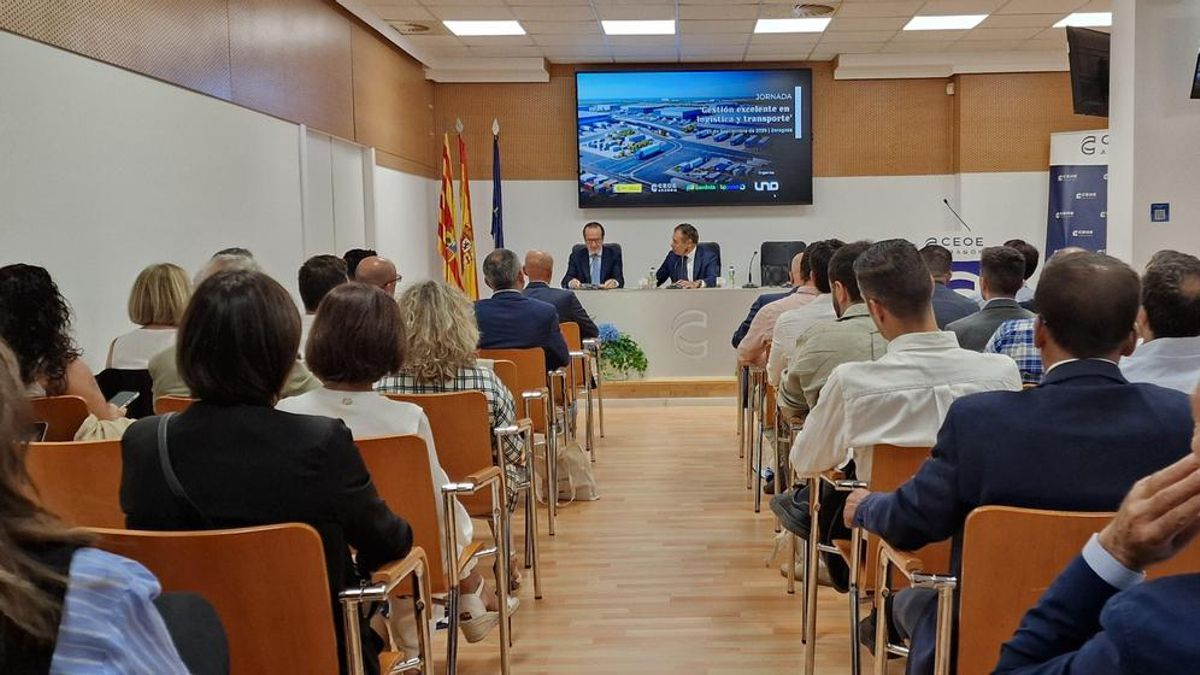 El sector logístico reclama en Zaragoza la doble vía Teruel-Sagunto y la conexión por tren con Europa por el Pirineo central