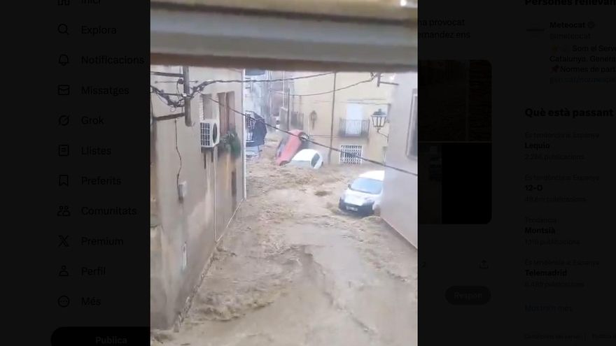 Las lluvias torrenciales dejan fuertes inundaciones en pueblos al sur de Tarragona y obligan a cortar la AP-7
