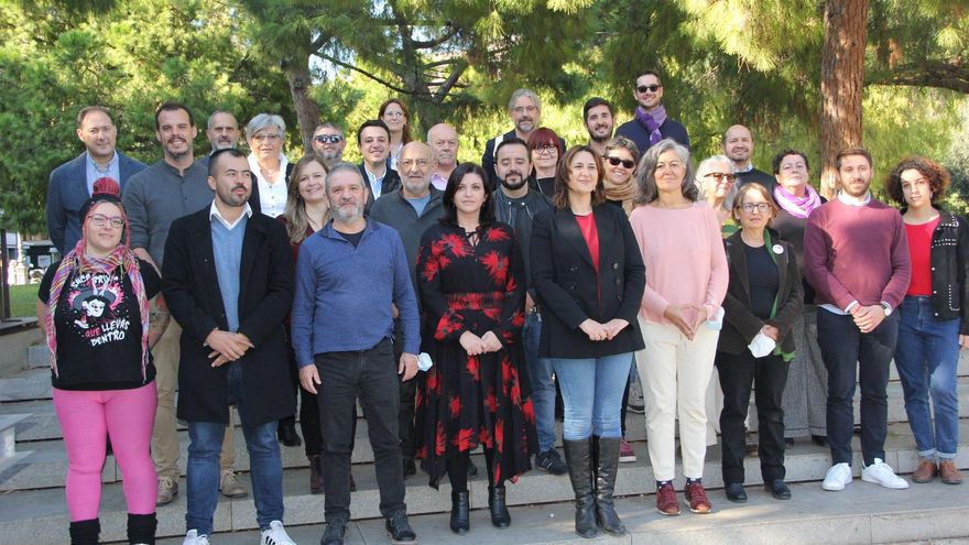La candidatura de Rosa Pérez Garijo durante el encuentro de este sábado.