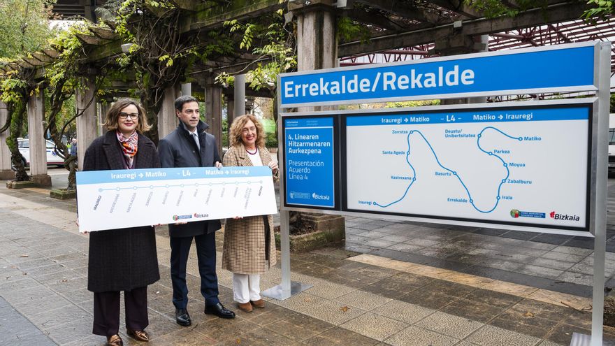 Las obras de la línea 4 del metro de Bilbao, que unirá Rekalde con Matiko, arrancarán a finales de 2027