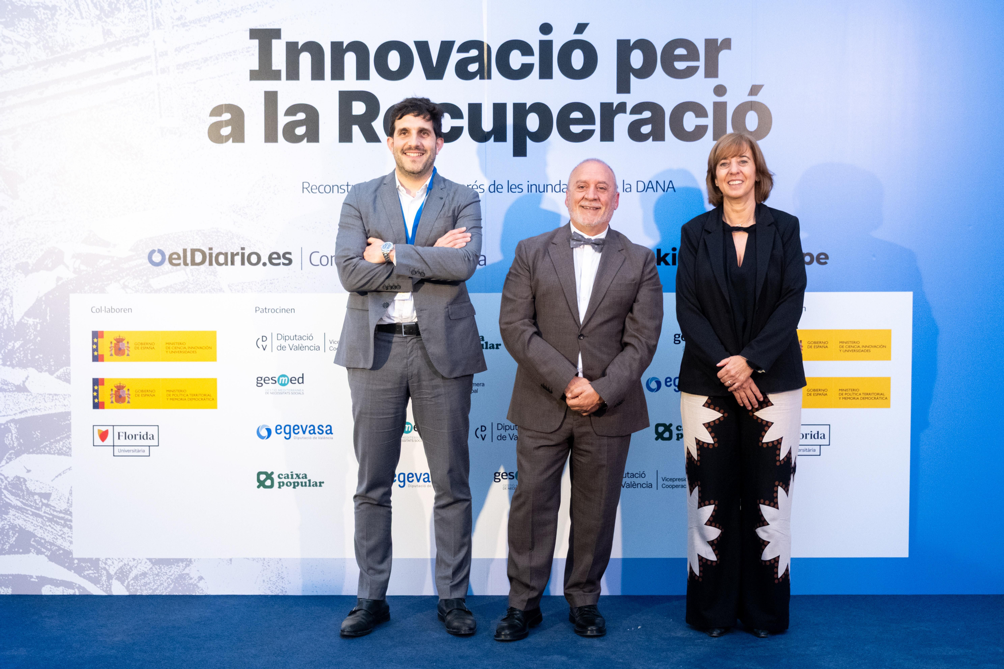 Sergi Pitarch, director de elDiario.es en la Comunitat Valenciana; Juan Cruz Cigudosa, secretario de Estado de Ciencia, Innovación y Universidades; y Mercedes Herrero, directora general de Florida Grup Educatiu.