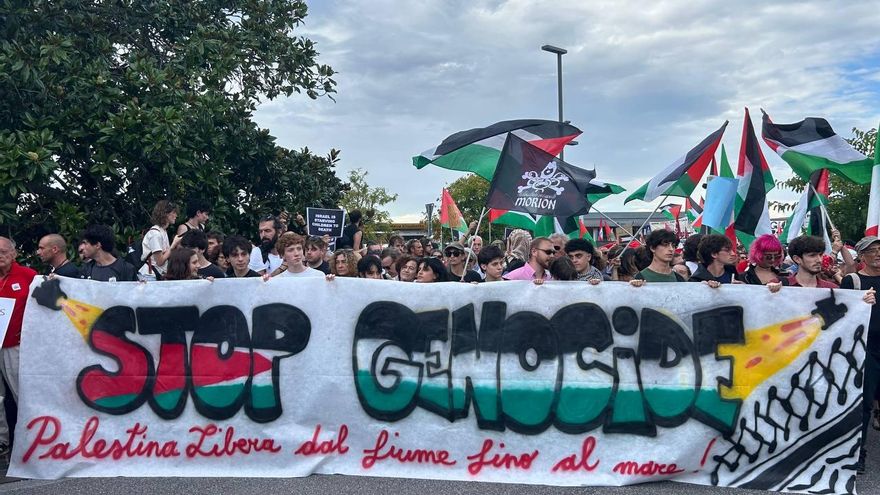 Más de 5.000 personas se movilizan en el Festival de Venecia para condenar el genocidio en Gaza: “No queremos ser cómplices de esta masacre”