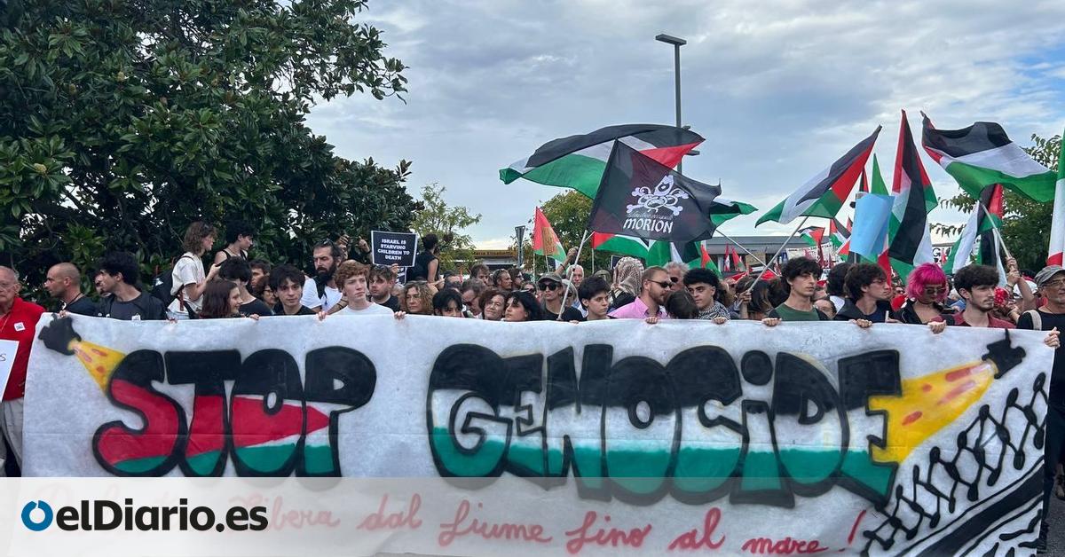 Más de 5.000 personas se movilizan en el Festival de Venecia para condenar el genocidio en Gaza: “No queremos ser cómplices de esta masacre”