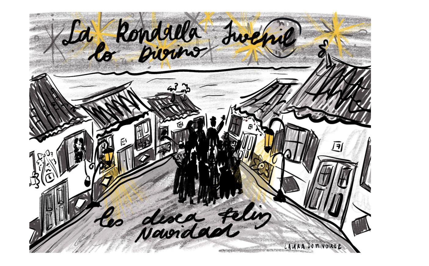 Tarjeta navideña de la joven artista Laura Domínguez.