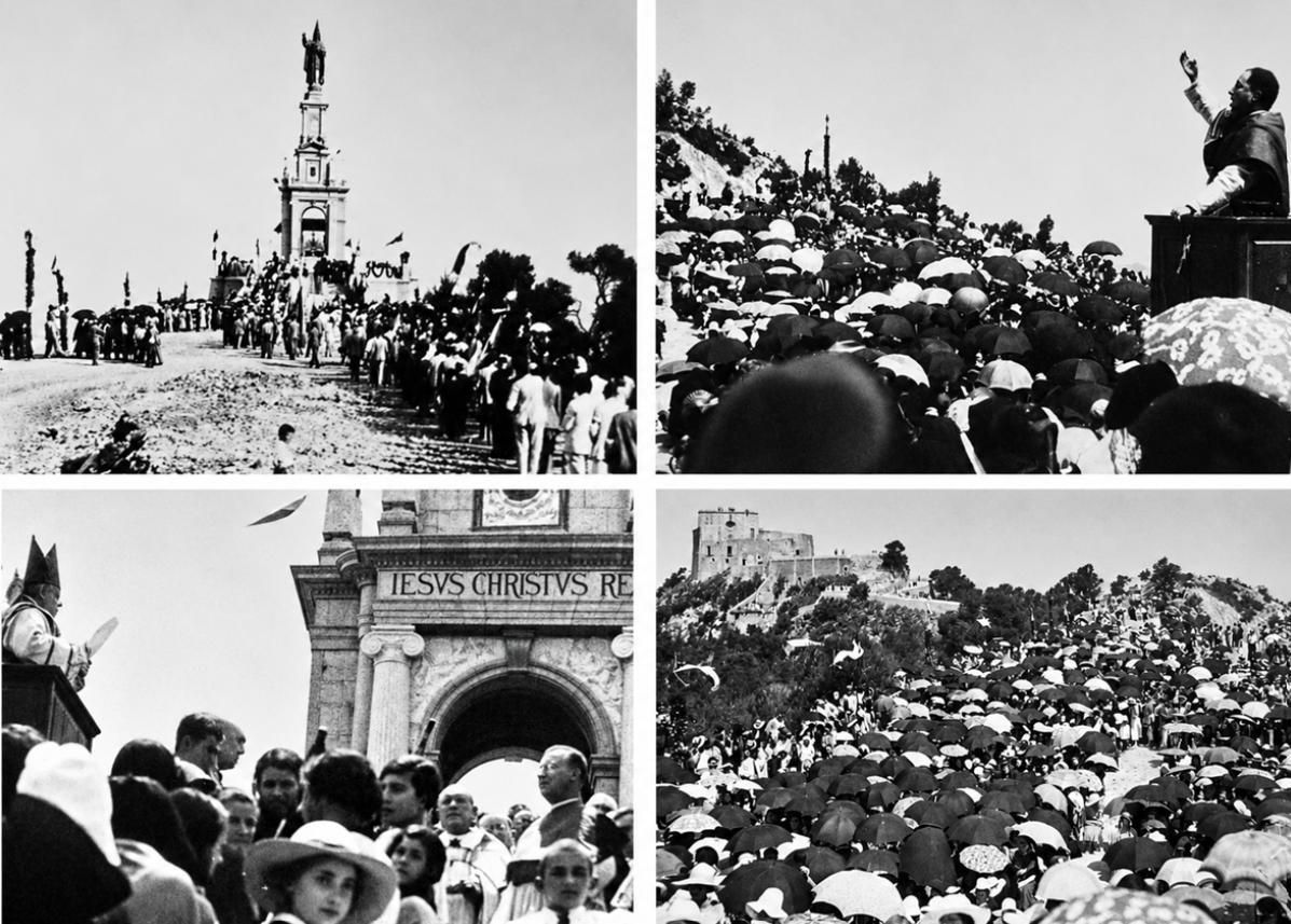 Fotografías de la inauguración y bedición del monumento el 1 de julio de 1934