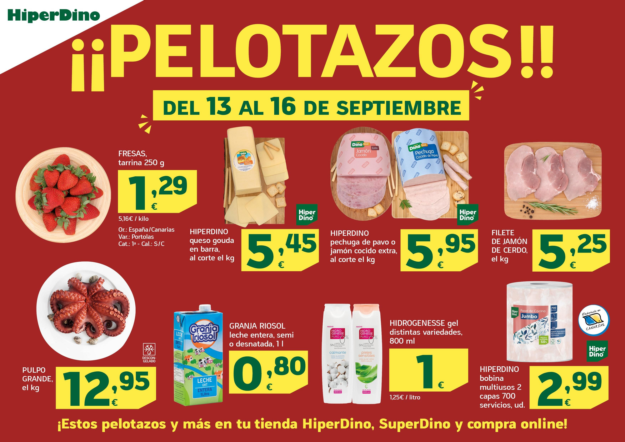 Cartel de la nueva campaña de Pelotazos de HiperDino.