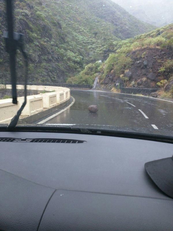 Desprendimientos en la carretera de Anaga