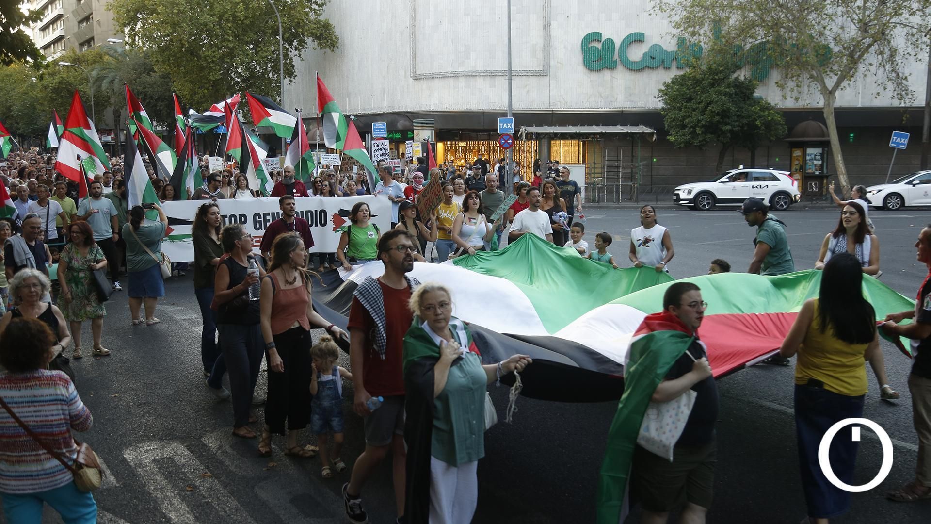 Las imágenes de la masiva manifestación en Córdoba por Palestina