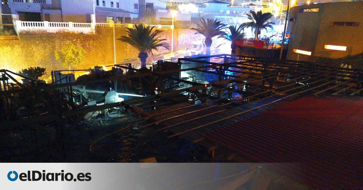 Declarado un incendio en una zona de ocio de Santiago del Teide