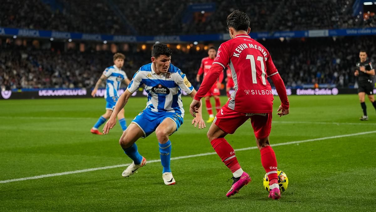 Imagen de la derrota del Córdoba CF en La Coruña 