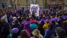 Concentración feminista en Vallecas (Madrid) el 8M de 2020 / Alejandro Navarro.