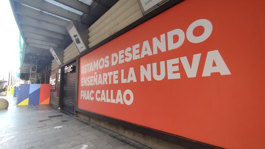 Fnac Callao cierra por sorpresa mientras Merlin ejecuta una reforma integral en su edificio, que le restará espacio