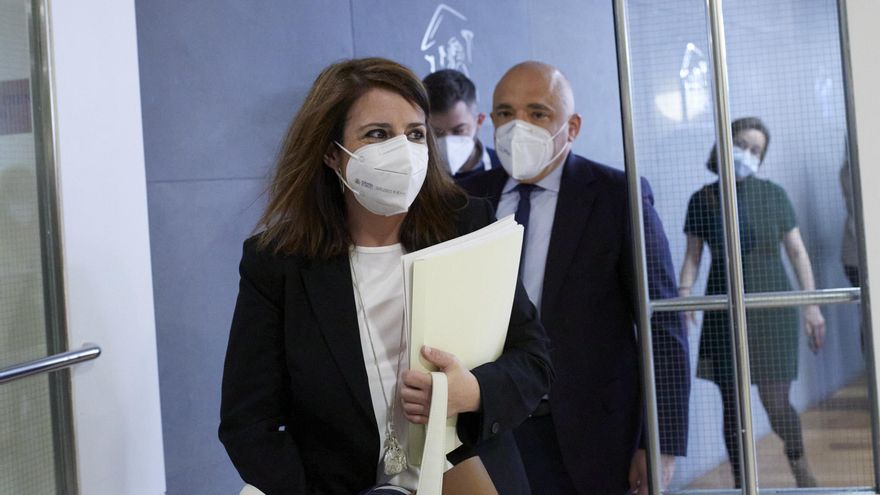 La vicesecretaria general del PSOE y portavoz del Grupo Parlamentario Socialista en el Congreso, Adriana Lastra.