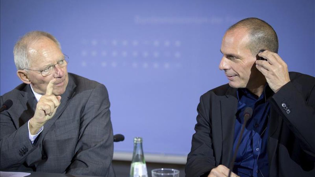 Schäuble y Varoufakis.