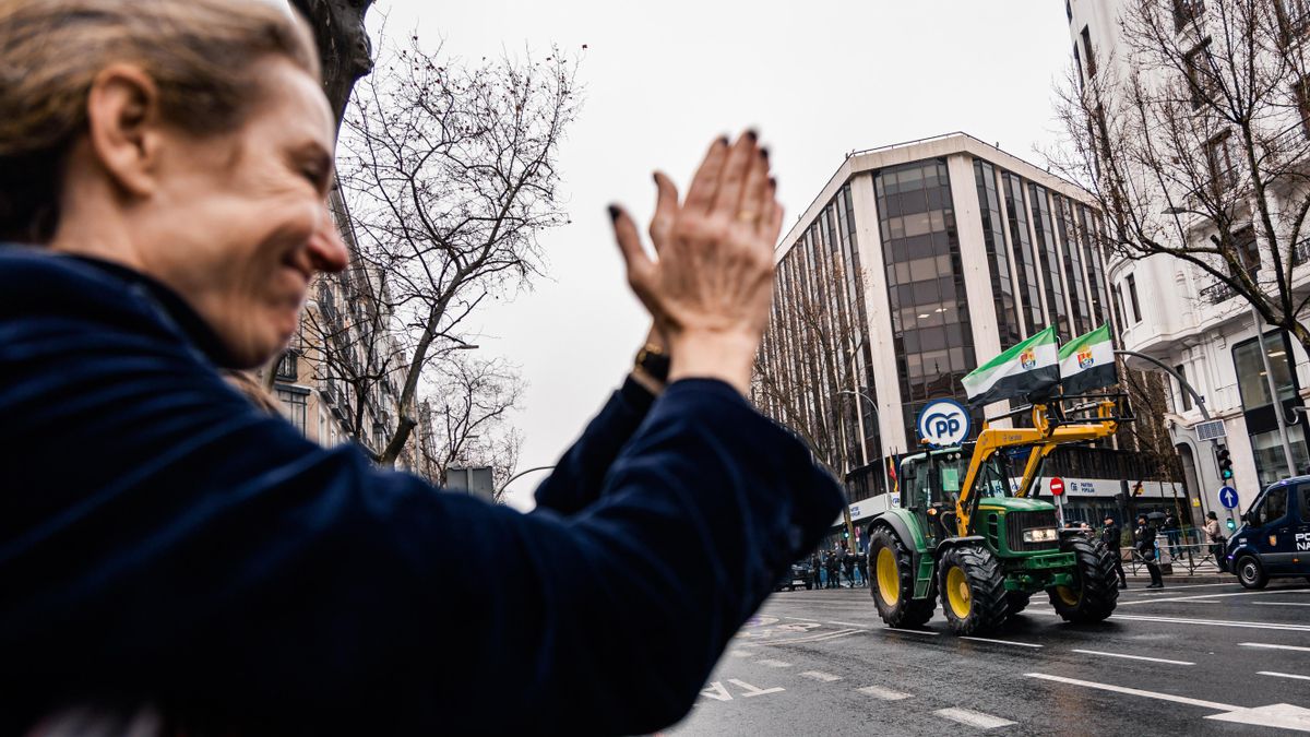 Tractorada en Madrid en una imagen de archivo.
