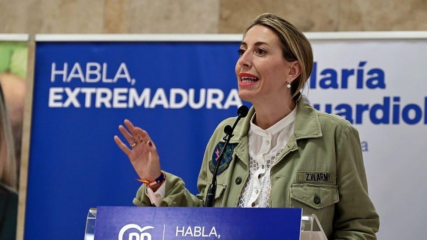 La presidenta del PP de Extremadura, María Guardiola, en una imagen de archivo