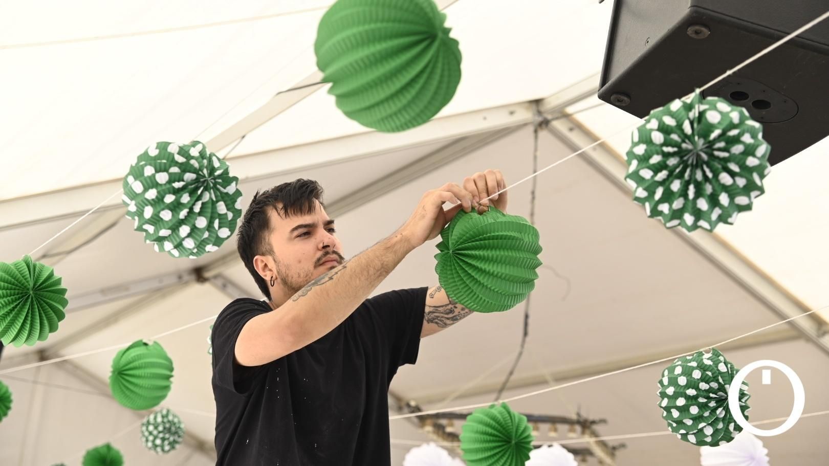 Montaje de la feria de Córdoba