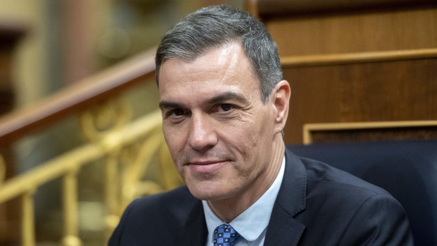 El presidente del Gobierno, Pedro Sánchez, durante una sesión plenaria, en el Congreso de los Diputados, a 30 de enero de 2024, en Madrid (España).