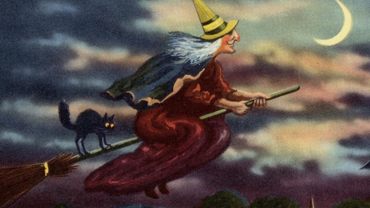 Las ilustraciones populares y las películas difundieron la imagen de hechiceras capaces de desplazarse por el cielo