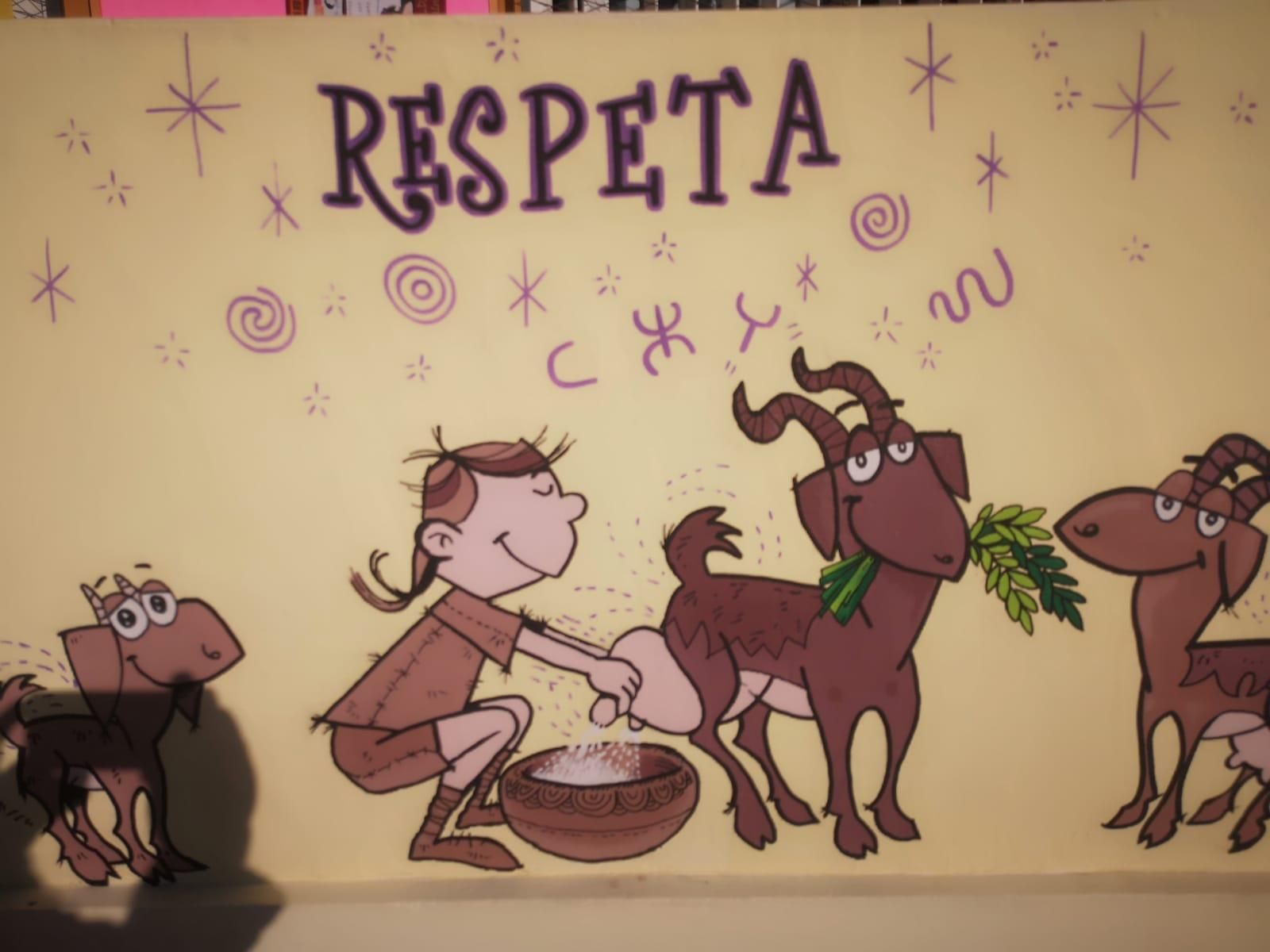 Los murales también recogen aspectos tradicionales del municipio.
