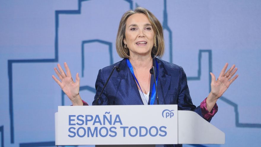 La secretaria general del PP, Cuca Gamarra, interviene durante la XXVII Intermunicipal del PP, a 30 de noviembre de 2024, en Valladolid, Castilla y León (España).