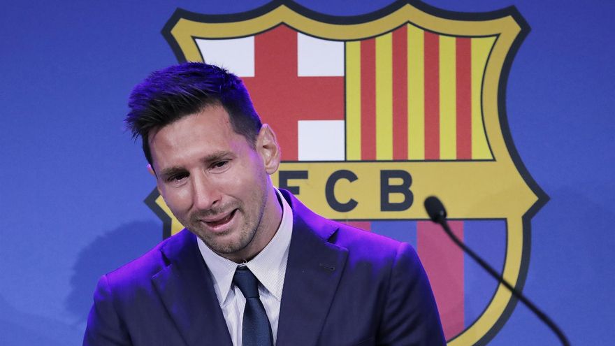 El emotivo llanto de Lionel Messi en su salida del Barcelona