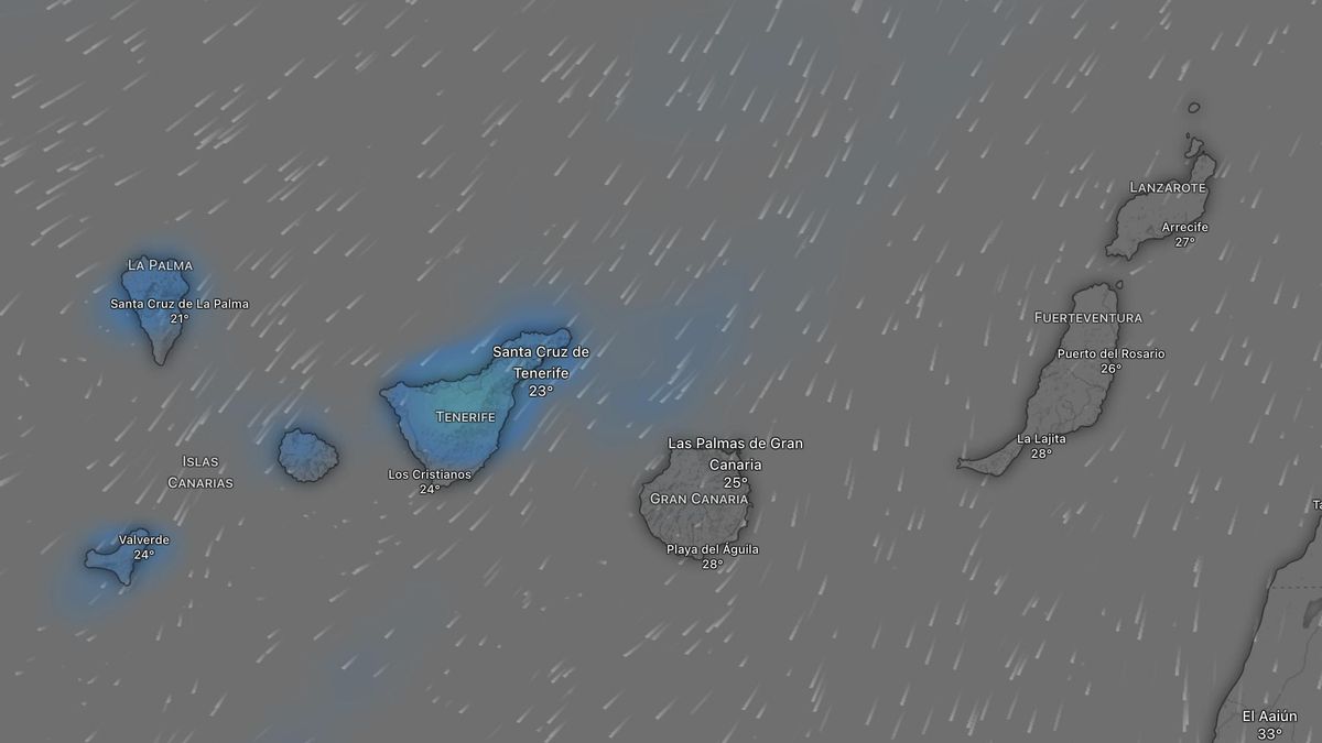 Mapa de lluvias para este jueves, 1 de octubre.