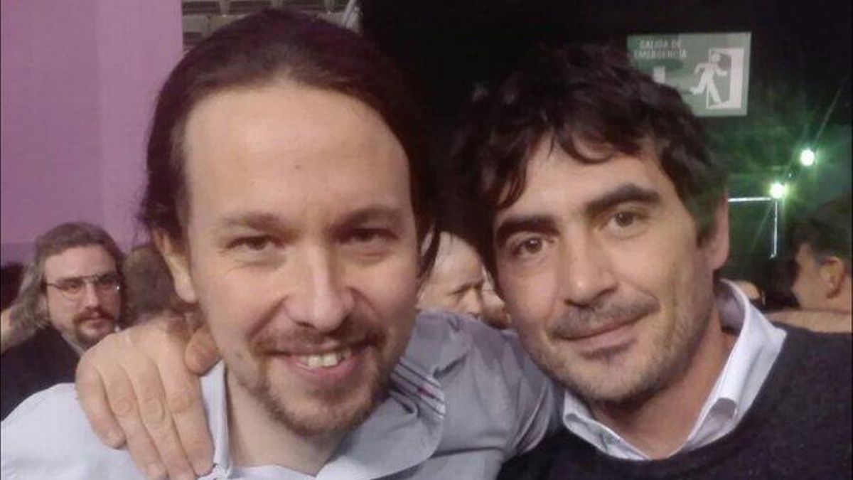 Nicola Fratoianni y Pablo Iglesias, en Vistalegre 2.