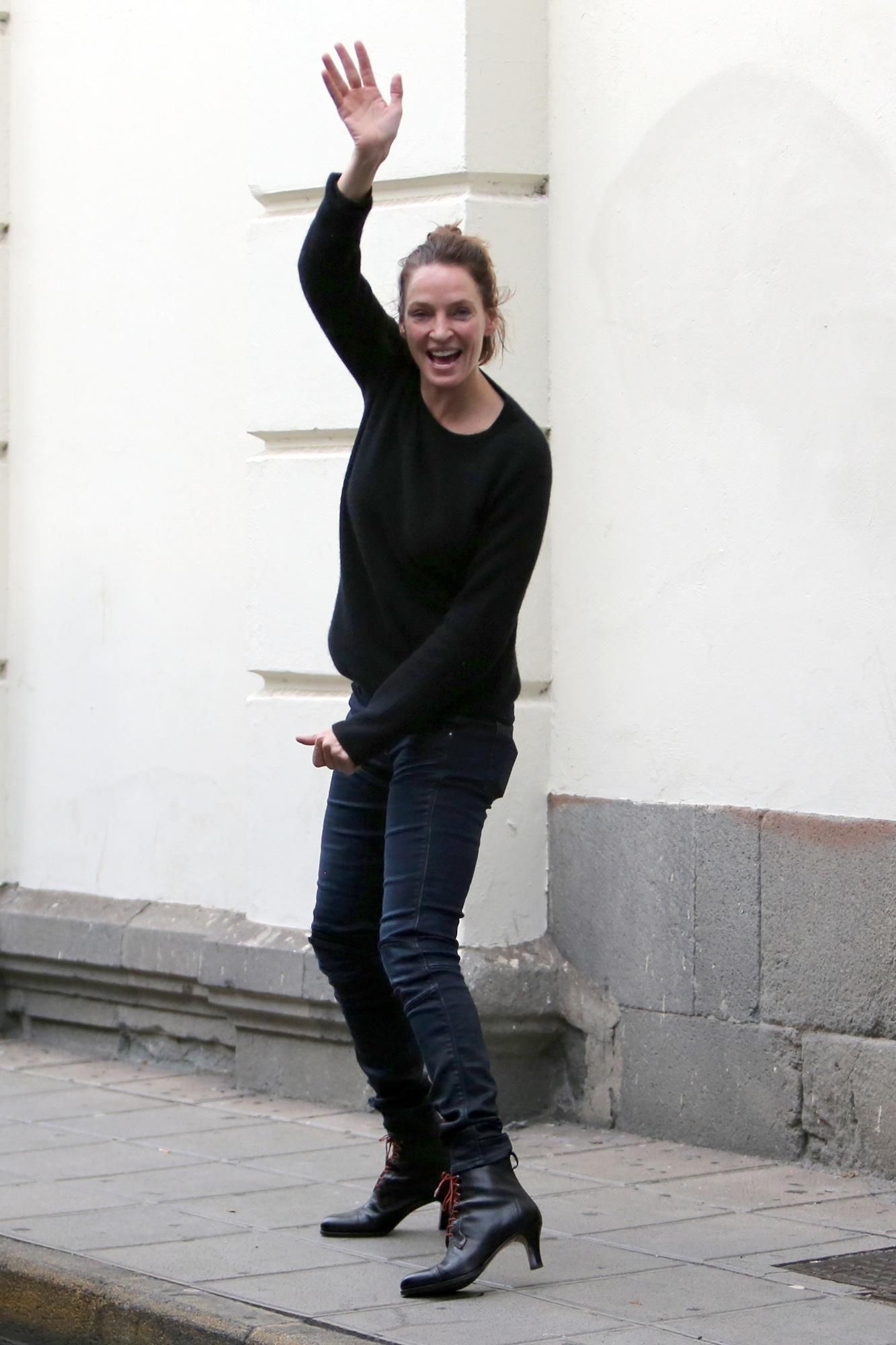 Uma Thurman tras salir del rodaje de 'Down a dark hall'