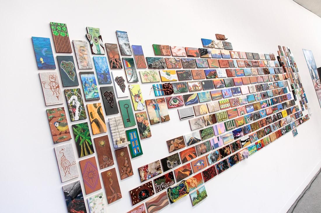 Muro artístico de apoyo a La Palma.