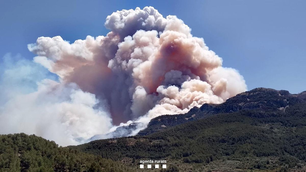 Dos incendios en Paüls (Tarragona) y Pinell del Solsonès (Lleida) obligan a confinar a los vecinos de seis municipios