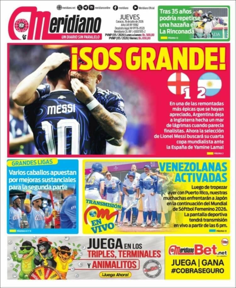 Hermosa mañana, ¿verdad? La Selección Argentina lo hizo otra vez: las tapas de los diarios se rinden ante la Scaloneta finalista