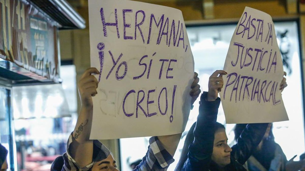 Imagen de una manifestación en apoyo a las víctimas de violencia machista