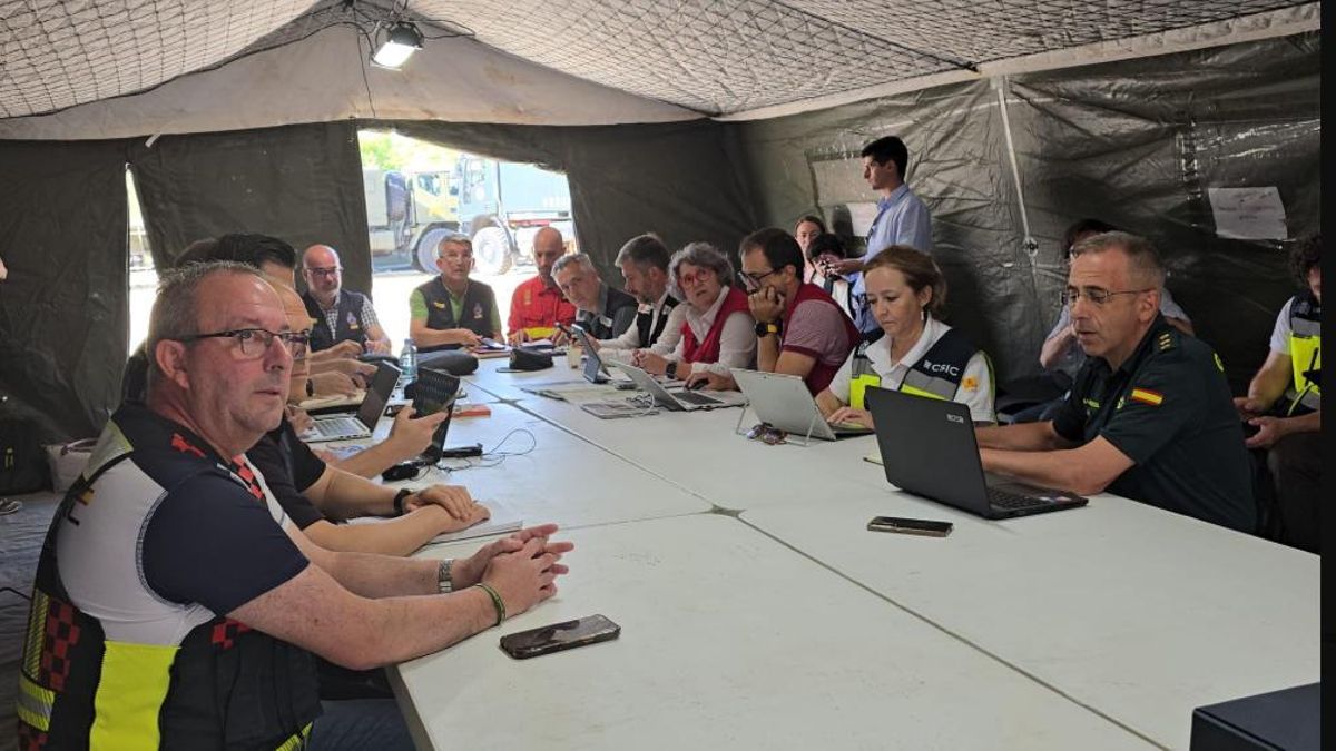 Reunión del CECOPI de los incendios de Madrid, Ávila y Toledo, en la mañana del domingo 26 de julio de 2026