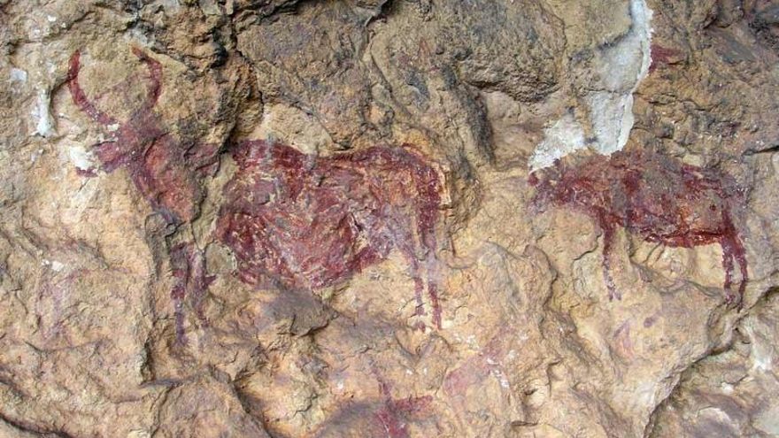 Pinturas rupestres de Nerpio.Torcal de lasBojadillas. Friso de los toros