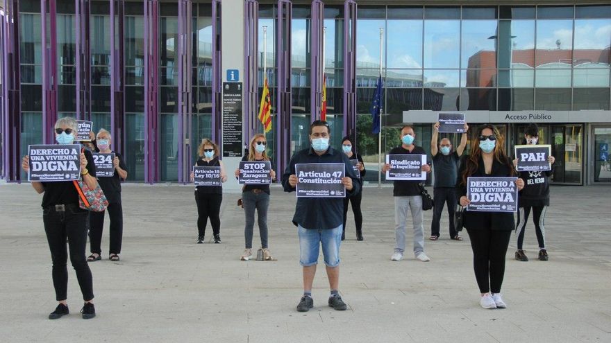 Protesta en la ciudad de la justicia