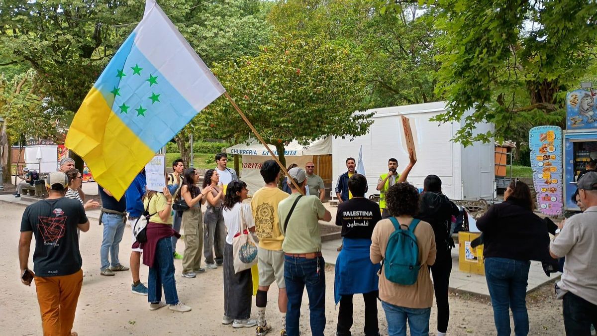 Protesta en Santiago de Compostela.