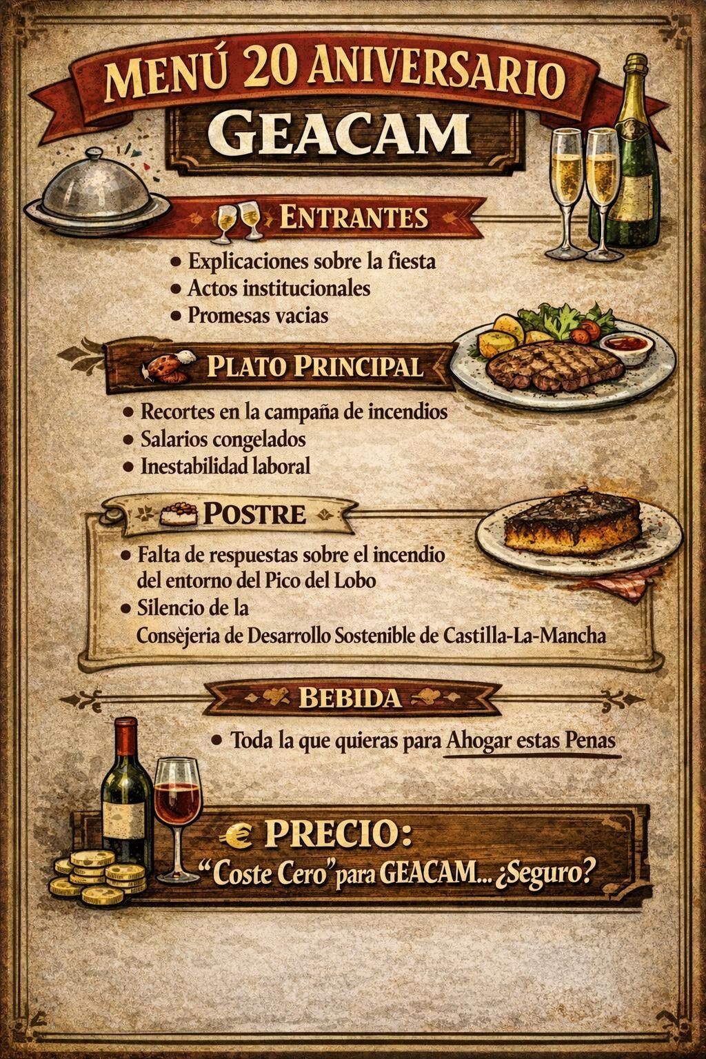 Menú 20 Aniversario GEACAM
