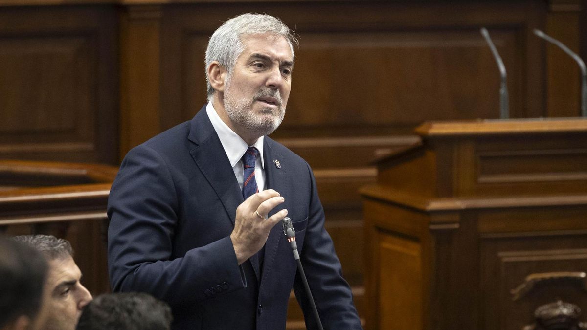 Fernando Clavijo, en el Parlamento de Canarias, este mes de octubre