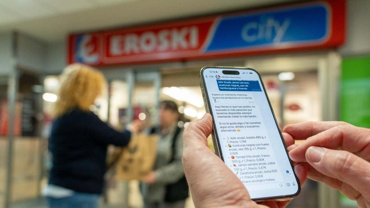 EROSKI permite ya la compra por WhatsApp con inteligencia artificial y entrega ultrarrápida