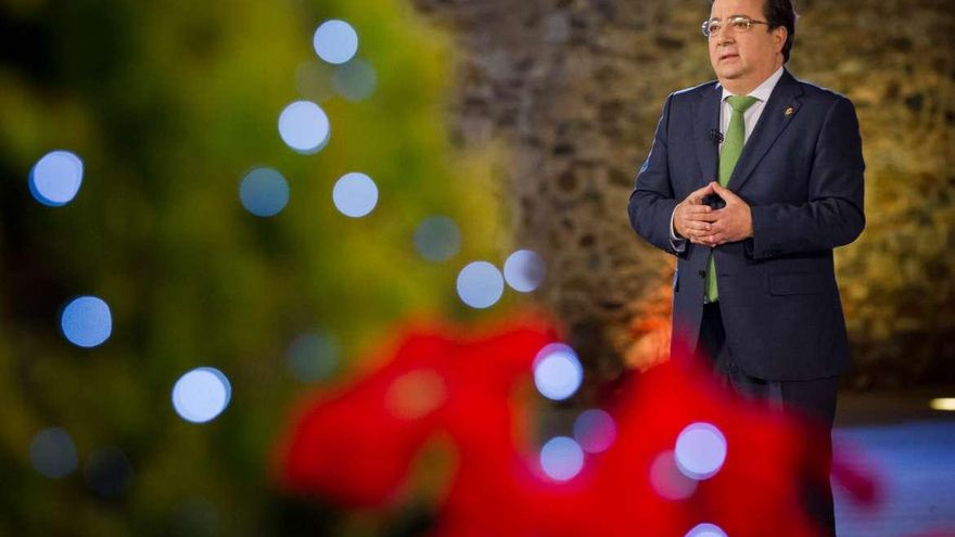 Fernández Vara durante el Mensaje de Fin de Año