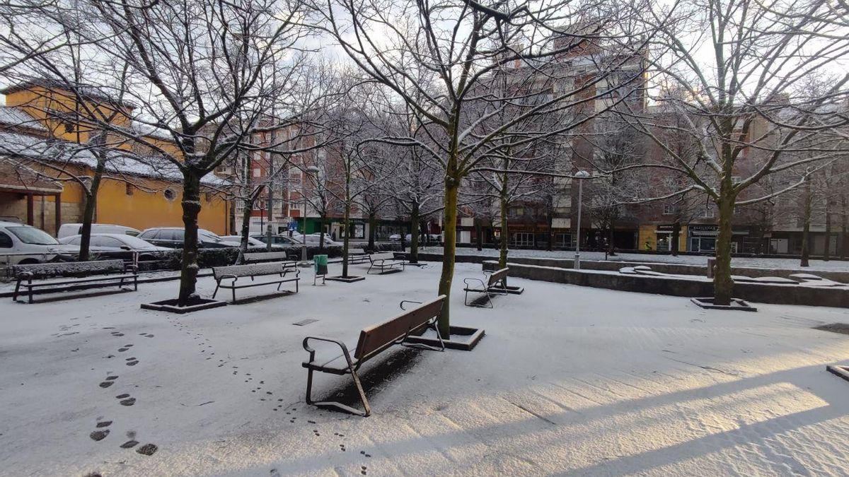 Nieve en León capital.