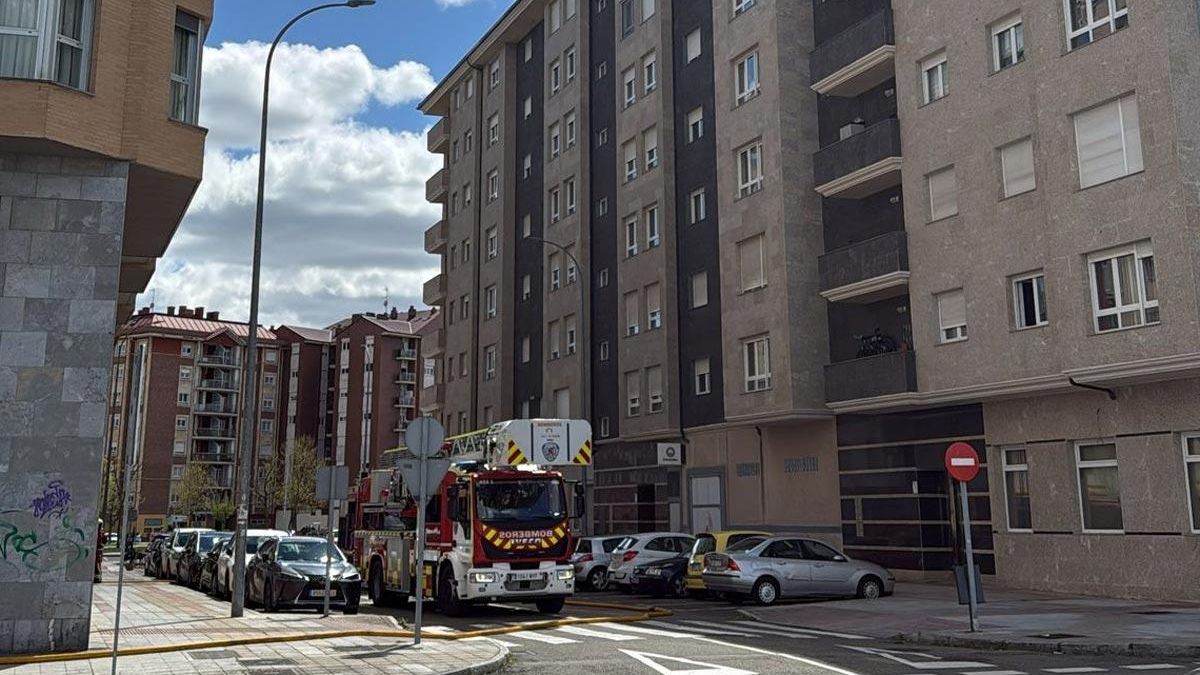 Camión de Bomberos de León en la intervención