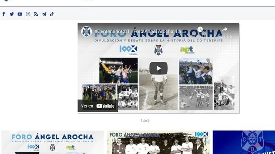 El CD Tenerife estrena portal web para acercar su historia a los aficionados