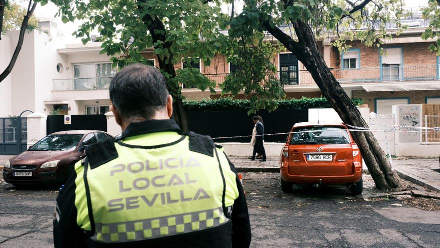 Imposible retirar el coche si que se caiga el árbol (Sevilla). Calle Monzón